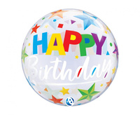 #BFK Balon Takara BUBBLE BALLOON Birthday Brilliant Stars, 22"