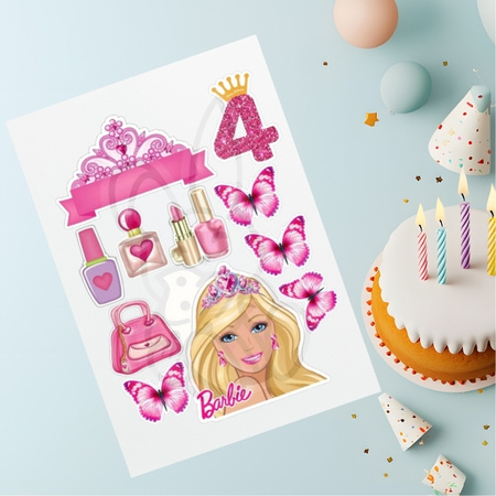 Wydruk jadalny, opłatek na tort BARBIE WZ. IV