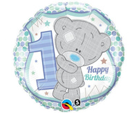 #BFK Balon foliowy 18" QL CIR " Tiny Tatty 1ST Teddy Baby Boy" KK