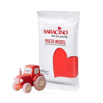 Lukier plastyczny masa cukrowa do modelowania figurek na tort CZERWONA 250g Saracino