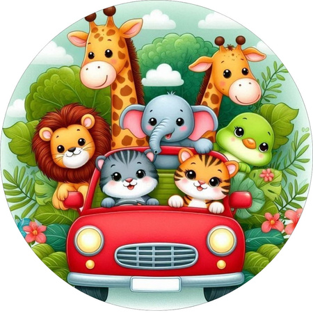 Opłatek na tort ZWIETZĄTKA- SAFARI WZ.I