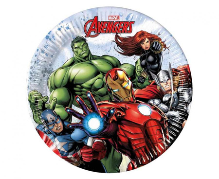 #ZTA Talerzyki papierowe Avengers Infinity Stones Next Generation Disney, 20 cm, 8szt. (papier FSC)