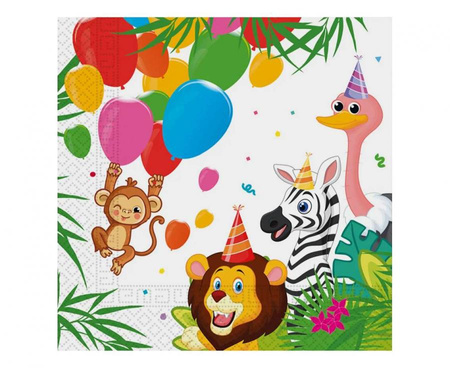 #ZSE Serwetki papierowe Jungle Balloons FSC, 33x33 cm, 20 szt.