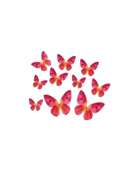 Dekoracja waflowa MOTYLE RÓŻOWE 8 szt. Rose Decor