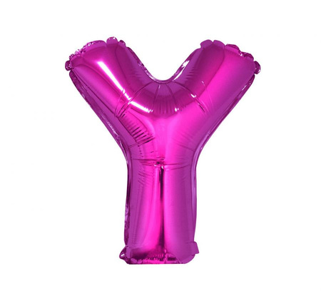 #BFK Balon foliowy "Litera Y", różowa, 35 cm KK