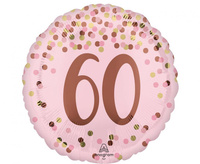 #BFK Balon foliowy 18" Pretty pink 60th birthday