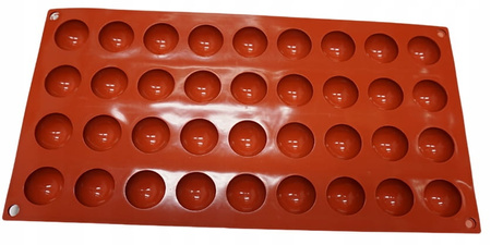 Silikonowa forma do pralin monoporcji żelki PÓŁKULE śr. 2,8 cm 36 gniazd