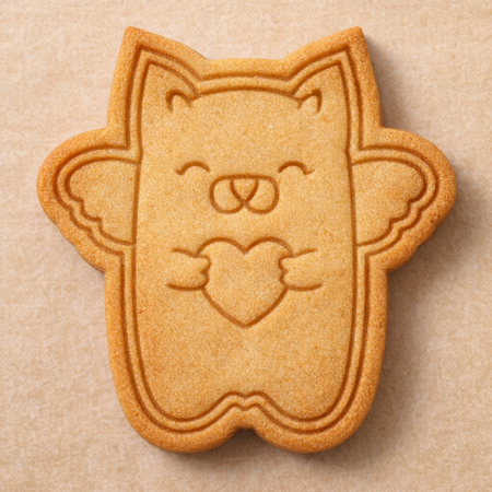 Foremka do tworzenia dekoracji KOTEK Z SERDUSZKIEM foremka + stempel WZ.I KicCake