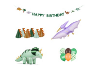 Zestaw dekoracji party - Dinozaury, mix (1 op. / 25 szt.)