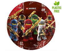 #ZTA Talerzyki papierowe Lego Ninjago, next generation, 23cm, 8 szt. (plastic-free) (papier FSC), KK