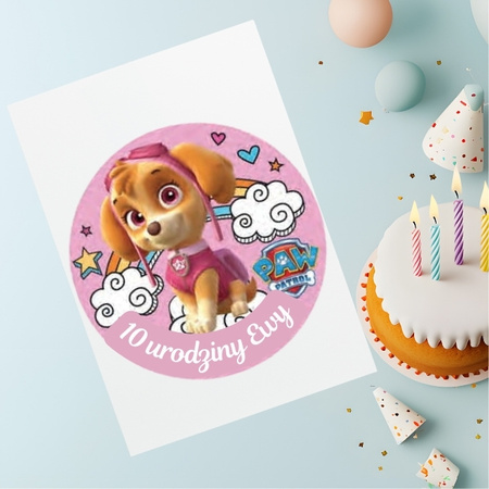 Opłatek na tort PSI PATROL PAW PATROL Skye