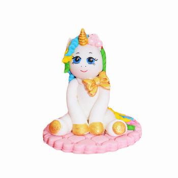 Figurka na tort JEDNOROŻEC TĘCZOWY 11 cm Slado