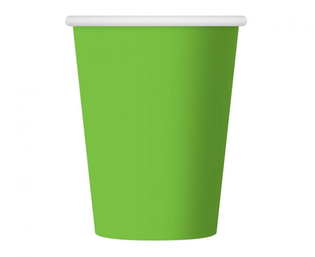 #ZKU_GD Kubeczki pap. jednokolorowe pistacjowe, 250 ml/ 6 szt.