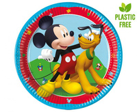 #ZTA Talerzyki papierowe Mickey- Rock The House, next generation 20cm, 8 szt. (plastic-free) KK
