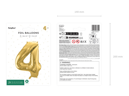 Balon foliowy Cyfra ''1'', 72cm, jasny różowy