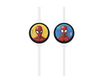 #ZSŁ Rurki (słomki) papierowe z medalionem Spiderman, 4 szt. KK