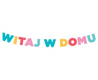 #DEGI Girlanda papierowa Witaj w domu, 210 cm