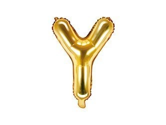 Balon foliowy Litera ''Y'', 35cm, złoty