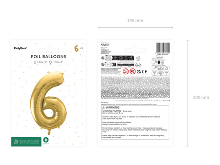 Balon foliowy Cyfra ''2'', 72cm, beż