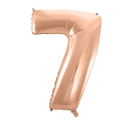 #BFC46 Balon foliowy B&C "Cyfra 7", różowo-złota, 92 cm