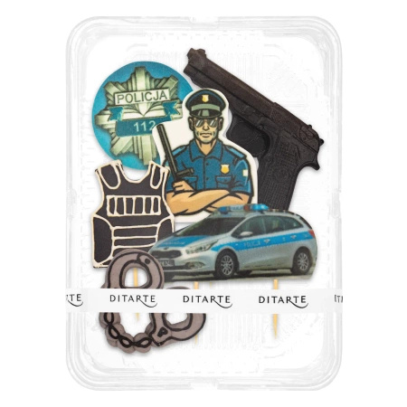 Figurki na tort POLICJANT ZESTAW 2D WZ. II Ditarte