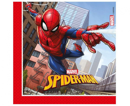 #ZSE Serwetki papierowe Spiderman Crime Fighter, 33x33 cm, 20 szt. (papier FSC)