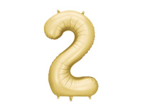Balon foliowy Cyfra '2', 86cm, złoty