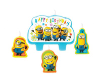 #SU Świeczki mini "Minionki- Despicable Me", 4 szt.