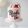 Topper na bok tortu wieczór panieński BRIDE TO BE 10x10 cm + personalizacja koloru