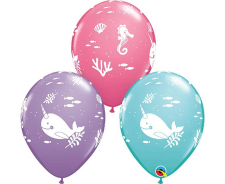 #BL Balon QL 11" z nadr. UNDER THE SEA, miks kolorów / 25 szt. KK