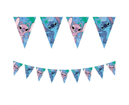 #DEBA Banner papierowy flagi, Stitch & Angel Disney, 120 x 180 cm, (FSC), 1 szt.