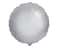 #BFK Balon foliowy 18" FX - Okrągły (srebrny), pakowany