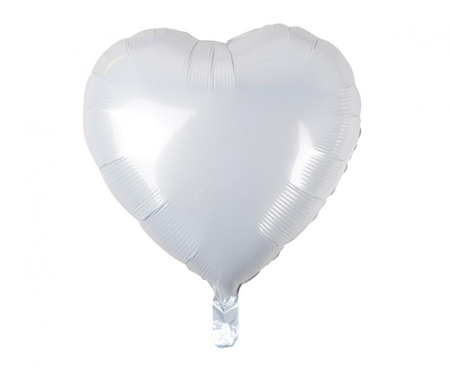 #BFK Balon foliowy Serce, białe, 18"/ 100szt.