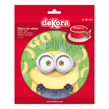 Opłatek na tort MINIONKI śr. 20 cm DeKora