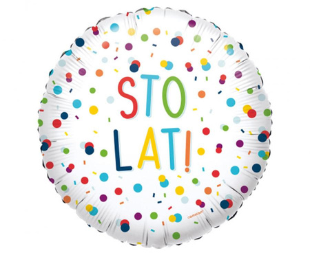 #BFK Balon foliowy 18" CIR - Sto lat!