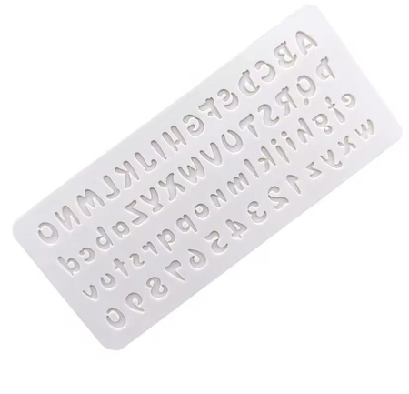 Mata forma silikonowa do tworzenia dekoracji LITERKI ALFABET WZ.II