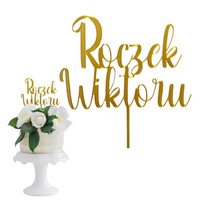 Topper personalizowany na roczek ROCZEK + IMIĘ