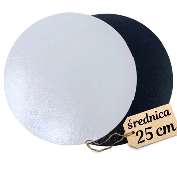 Podkład dwustronny pod tort śr. 25 cm h 3 mm Julita