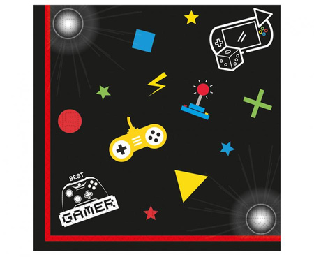 #ZSE Serwetki papierowe Gaming Party, rozm. 33x33 cm, 20 szt. (papier FSC)