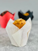 Papilotki do muffinek tulipan BIAŁE 50x80 mm 50 szt.