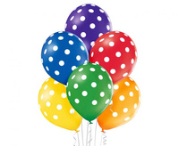 #BL Balony D11 Polka Dots Mix 1C5S, 6 szt.
