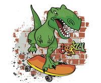 #ZSE Serwetki pap. Crazy Dino, 33x33 cm, 20 szt.
