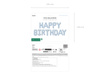 Balon foliowy Happy Birthday, 340x35cm, niebieski