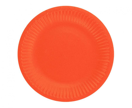 #ZTA_GD Talerzyki pap. jednokolorowe, czerwone, certyfikat FSC, 18 cm, 6 szt.
