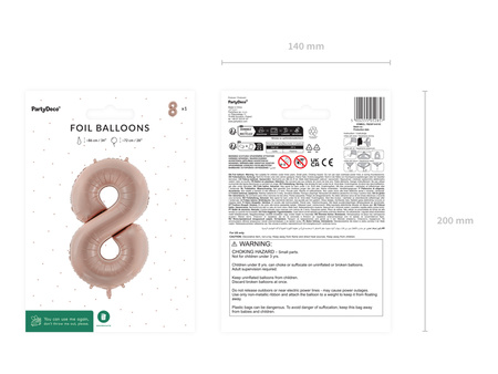 Balon foliowy Cyfra ''1'' z Misiem, 81 x 72 cm