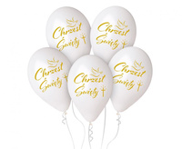 #BL Balony Premium Hel Chrzest Św. (krzyż), 13 cali/ 5 szt. KK
