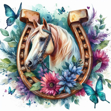 Opłatek na tort KONIE WZ.IX