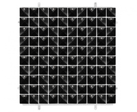 #DEI Panel dekoracyjny czarny 3D, przezroczyste tło, 30x30 cm/ 100 kwadratów