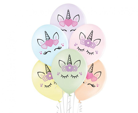 #BL Balony D11 Unicorn Heads, 6 szt.