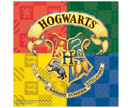 #ZSE Serwetki papierowe Harry Potter Hogwarts Houses, rozm. 33 x 33 cm, 20 szt.